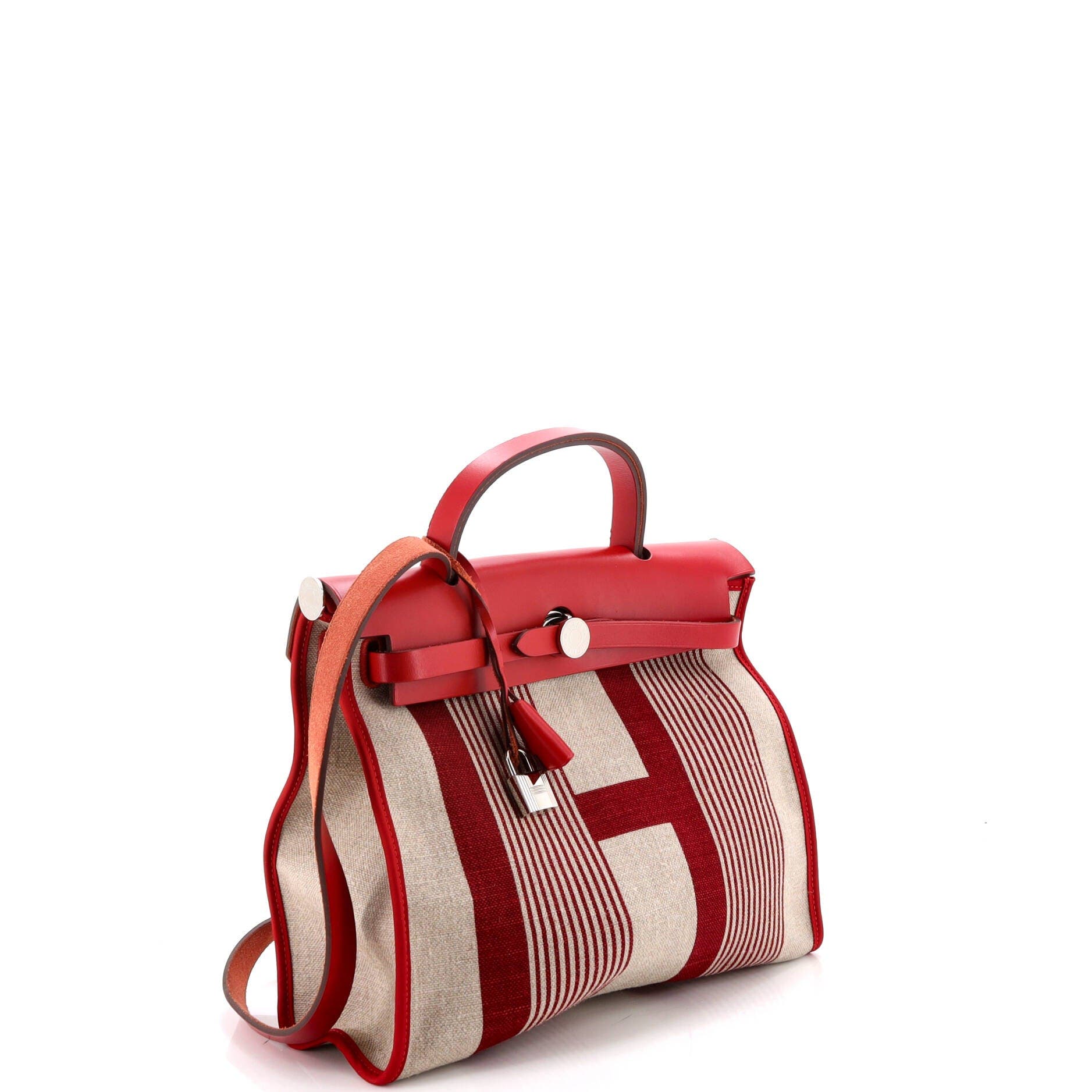 Herbag Zip H Vibration Toile and Leather 31, Alternate, color, Red