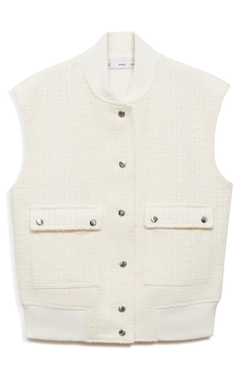 MANGO Tweed Cargo Vest, Alternate, color,