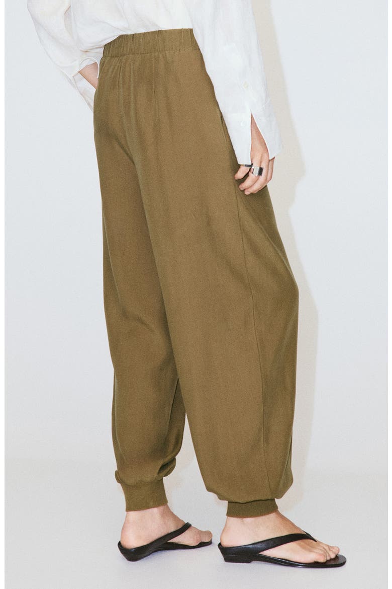 Baggy Lyocell Pants, Alternate, color, KHAKI GREEN