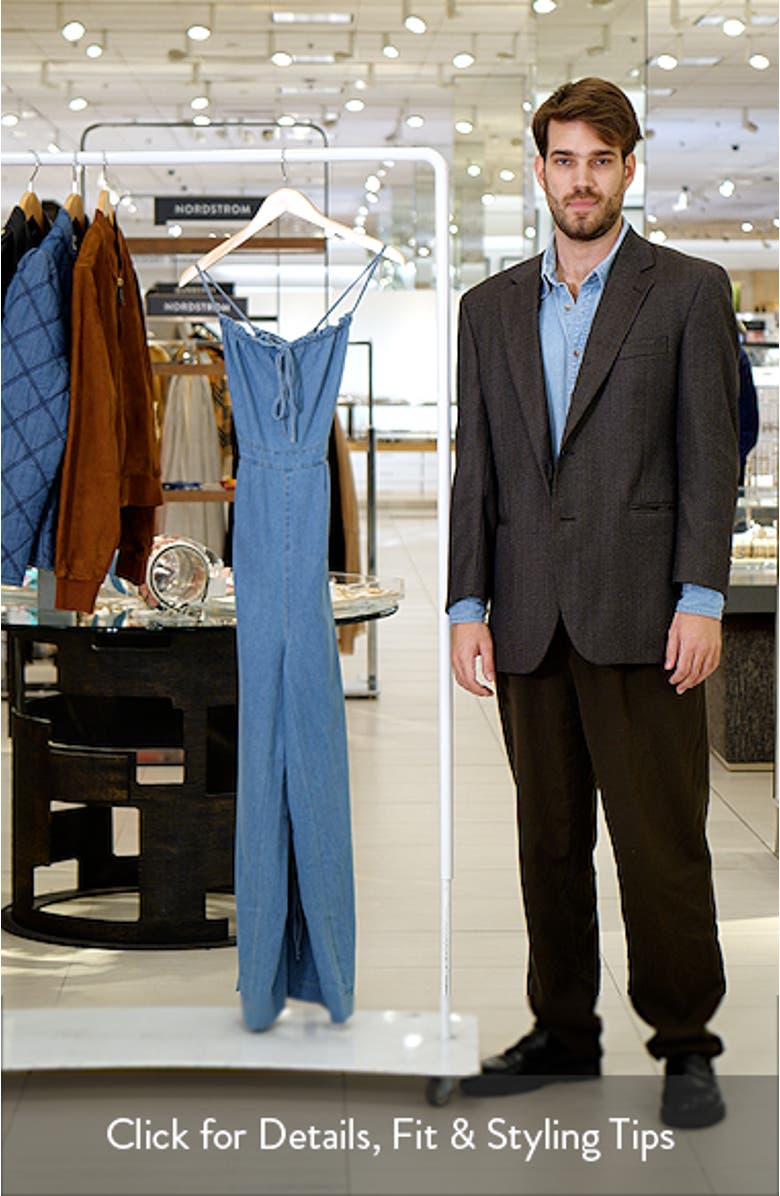 Alliah Wide Leg Denim Jumpsuit, sales video thumbnail