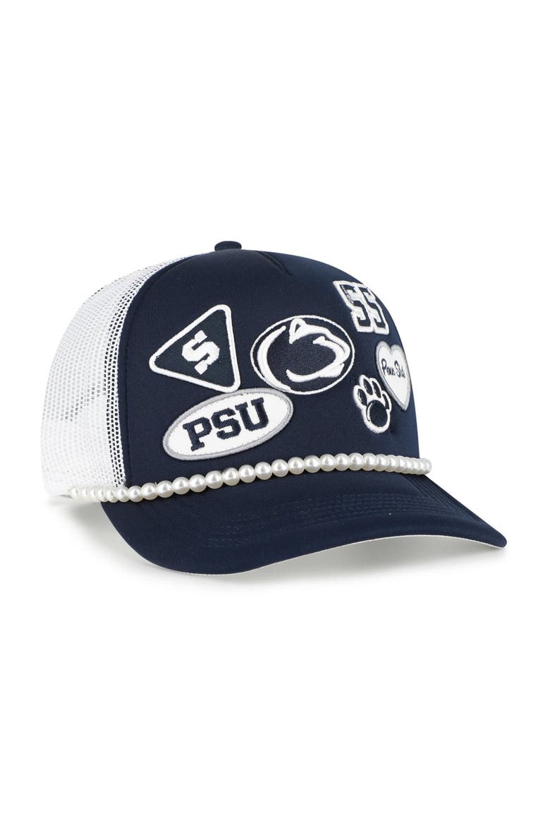Men's '47  Navy/White Penn State Nittany Lions Rally On Hitch Adjustable Hat, Alternate, color, Navy