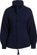 MARGARET O'LEARY Leigh Merino Wool Zip-Up Cardigan