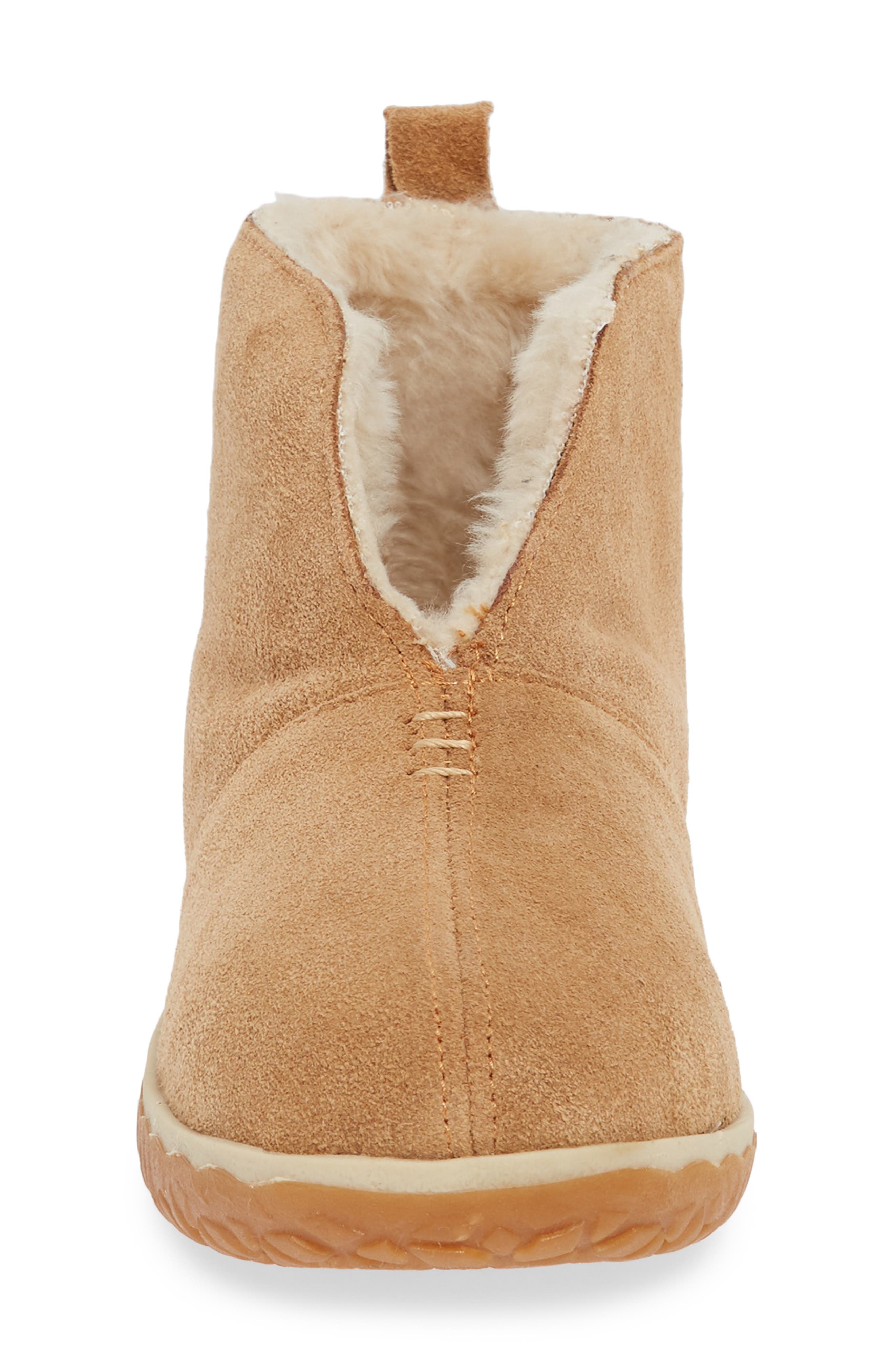 Minnetonka Tucson Bootie with Faux Fur Lining, Alternate, color, Cinnamon Suede