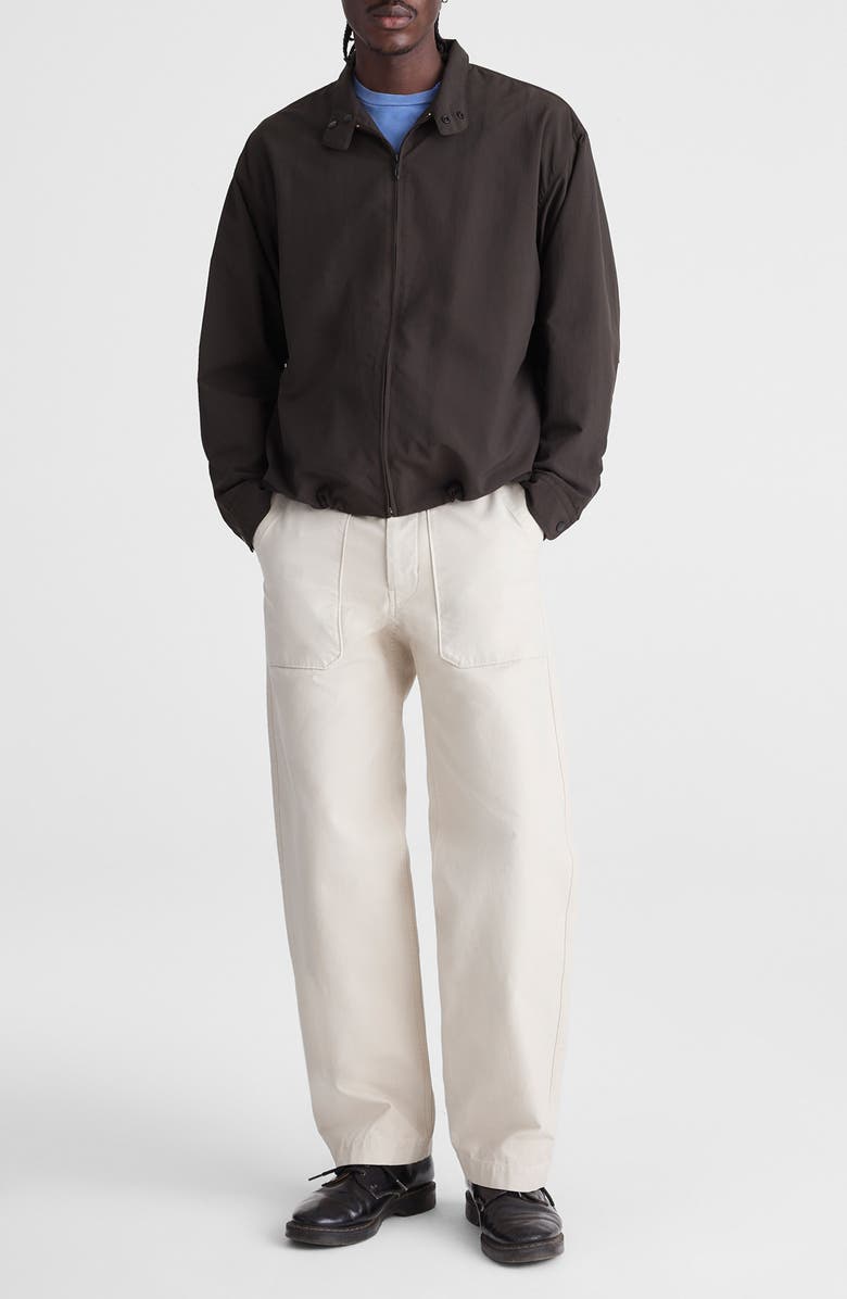 Madewell Nylon Harrington Jacket, Alternate, color, Dark Brown