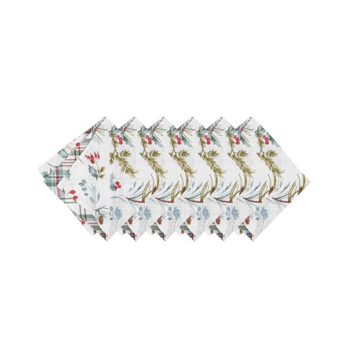 C & F Home C&f Home Edith Reversible Holly Botanical Napkin Set Of 6 In Multi