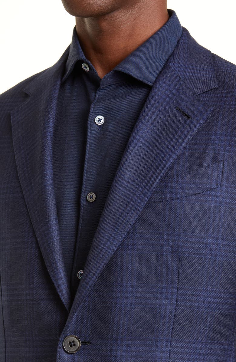 ZEGNA Prince of Wales Plaid Achillfarm Wool Blazer, Alternate, color, 