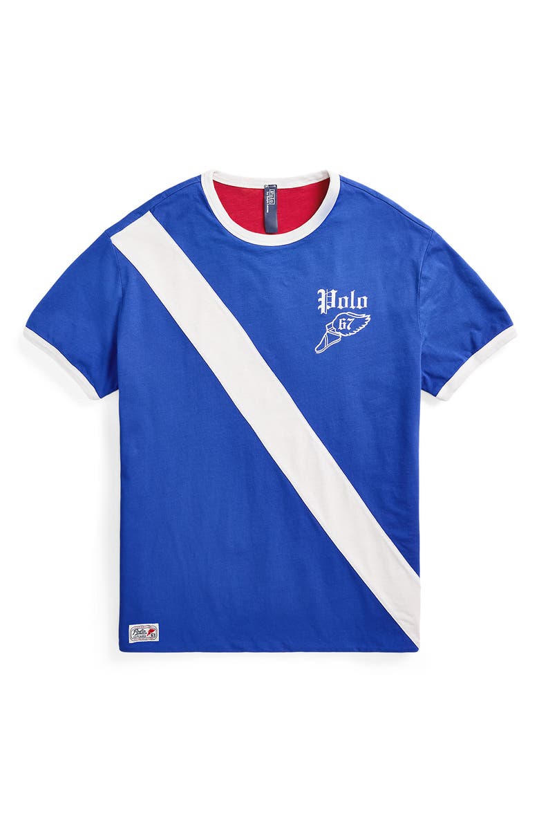 Polo Ralph Lauren Uneven Jersey Graphic T-Shirt, Alternate, color, Cruise Royal Multi
