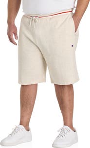 Champion Big & Tall Contrast-Ribbed Fleece Shorts
