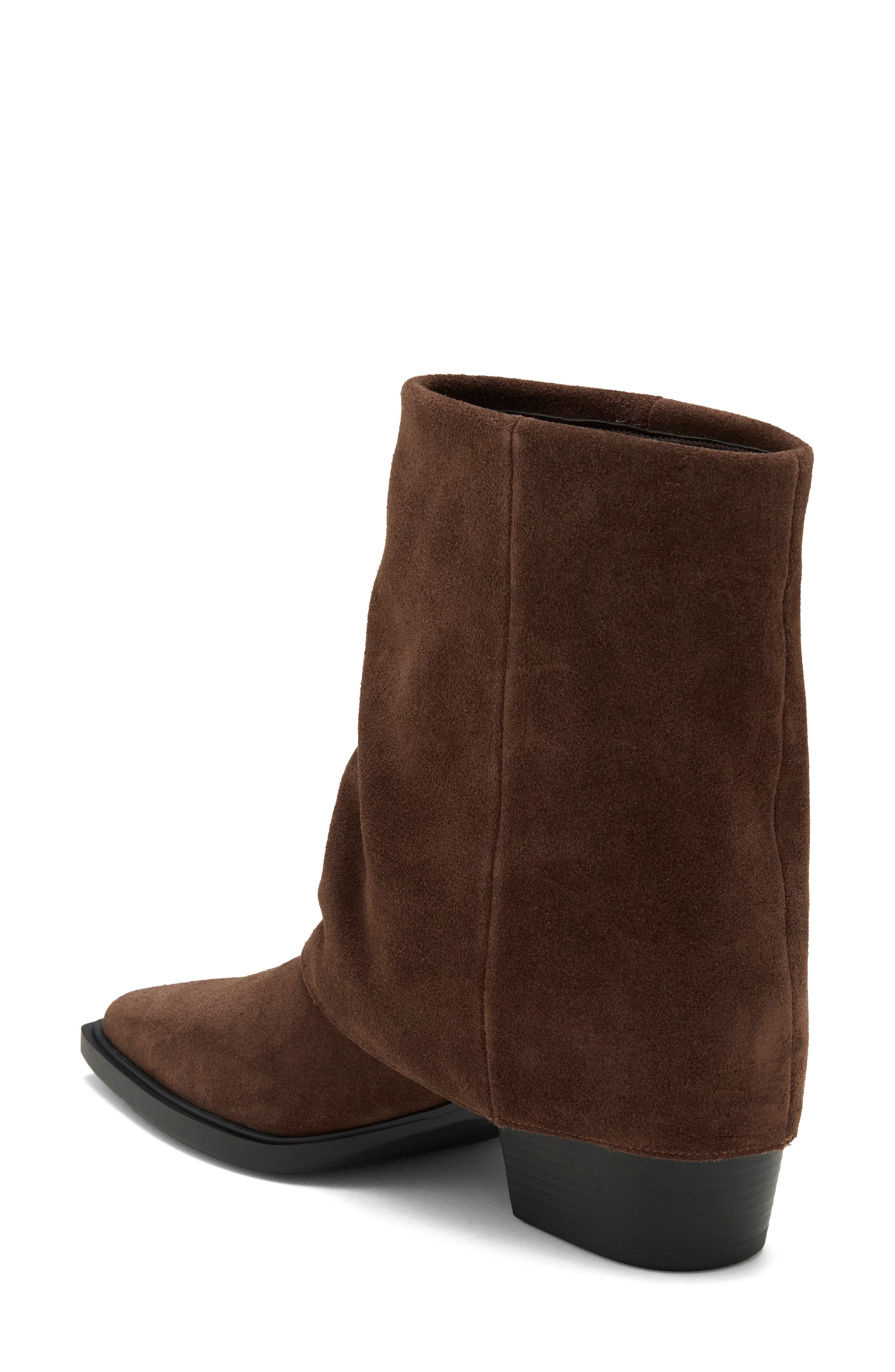 Veina Leather Bootie, Alternate, color, BROWN SUEDE