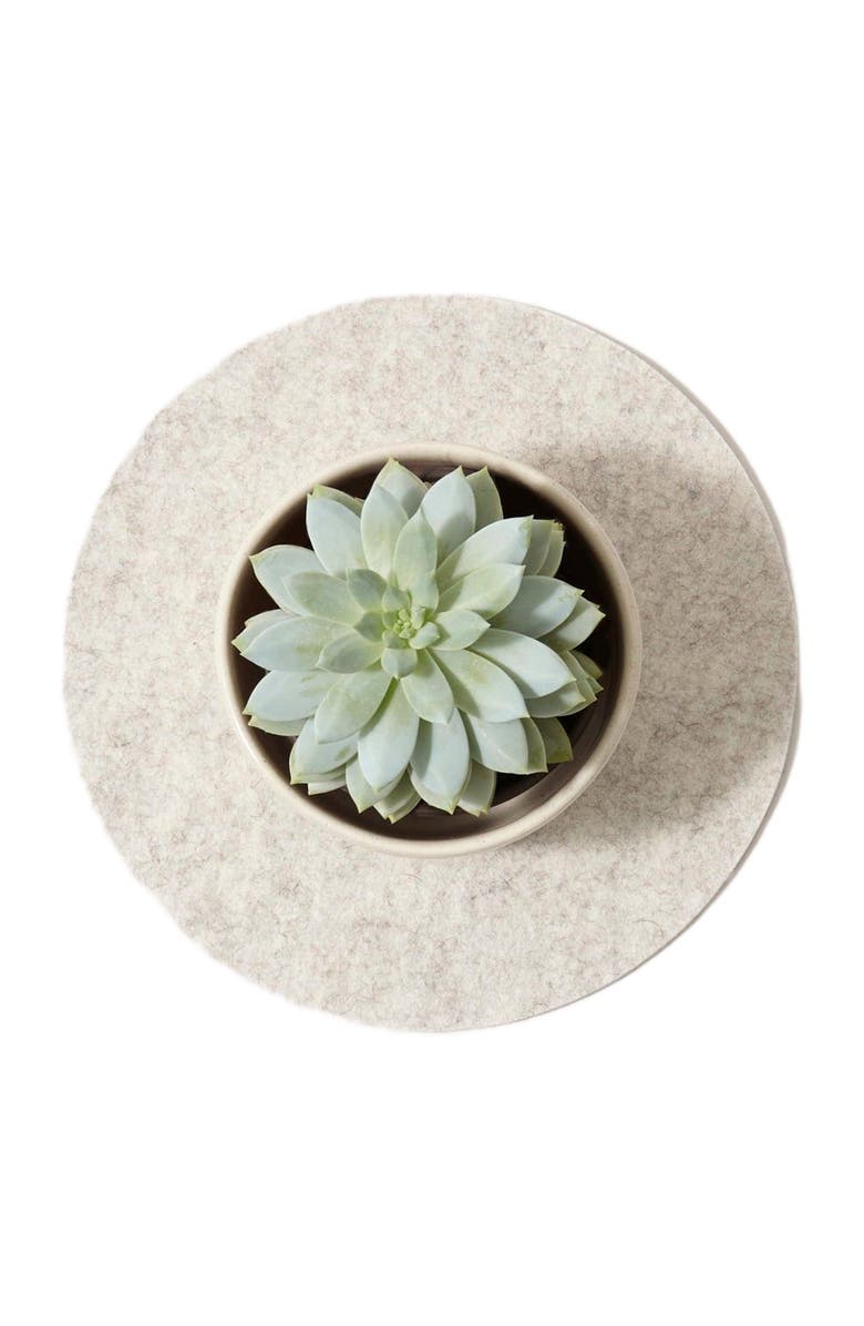 Graf Lantz Merino Wool 10" Round Trivet, Main, color, Heather White