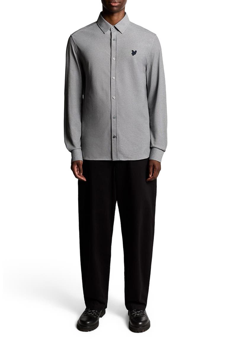 Jacquard Stripe Long Sleeve Shirt, Alternate, color, White/ Deep Tan