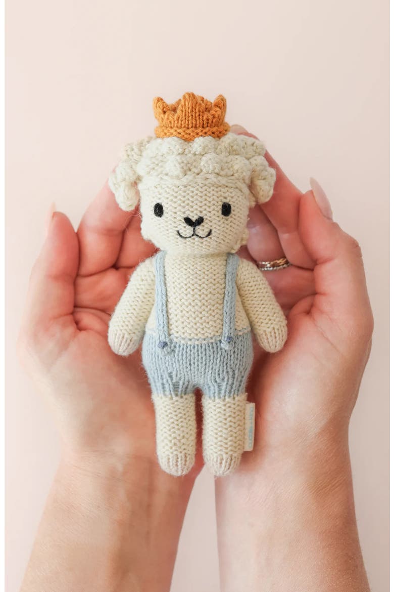 Tiny Sebastian the Lamb Stuffed Animal, Alternate, color, BLUE