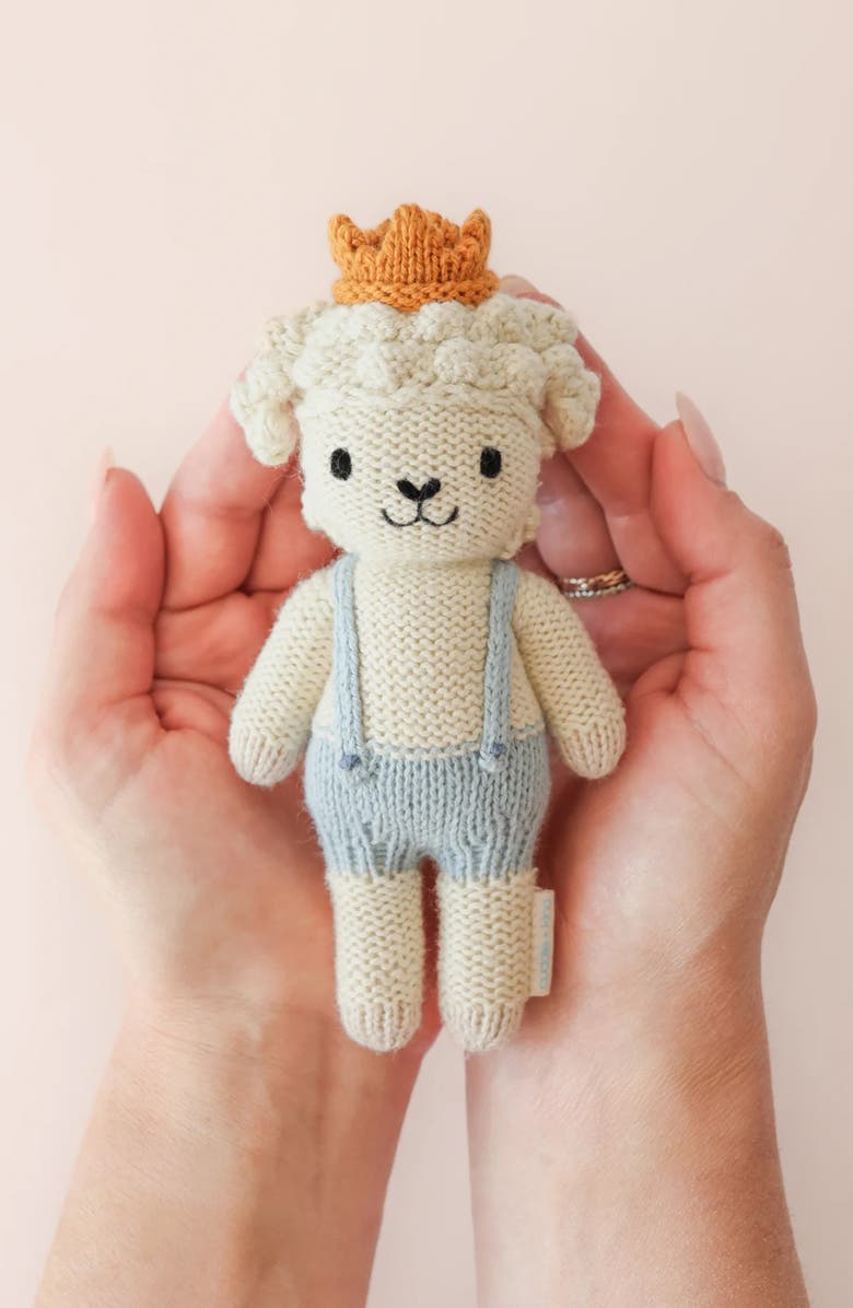 cuddle+kind Tiny Sebastian the Lamb Stuffed Animal, Alternate, color, Blue