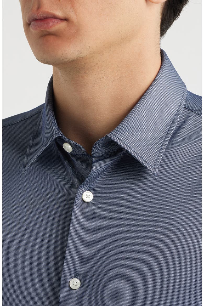 P-Roan Short Sleeve Performance Button Up Shirt, Alternate, color, DARK BLUE