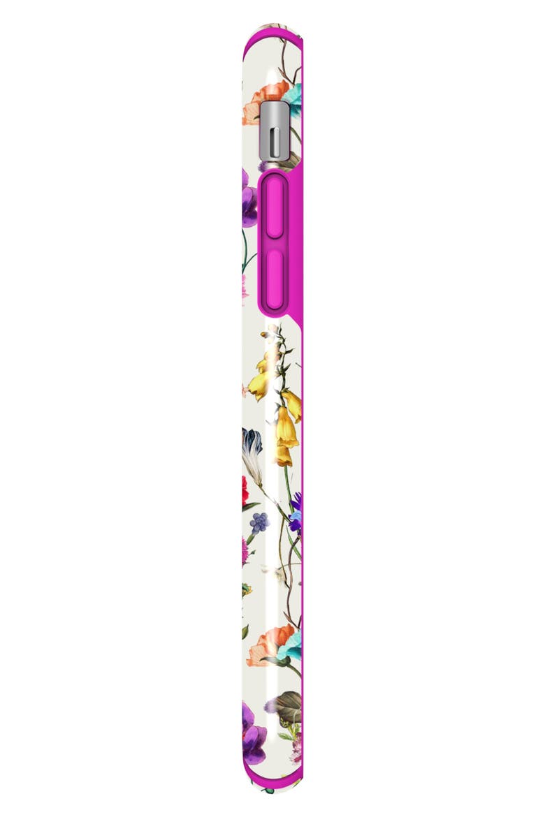 Presidio Inked iPhone X & Xs Case, Alternate, color, WHITEFLOWERS/ LIPSTICK PINK