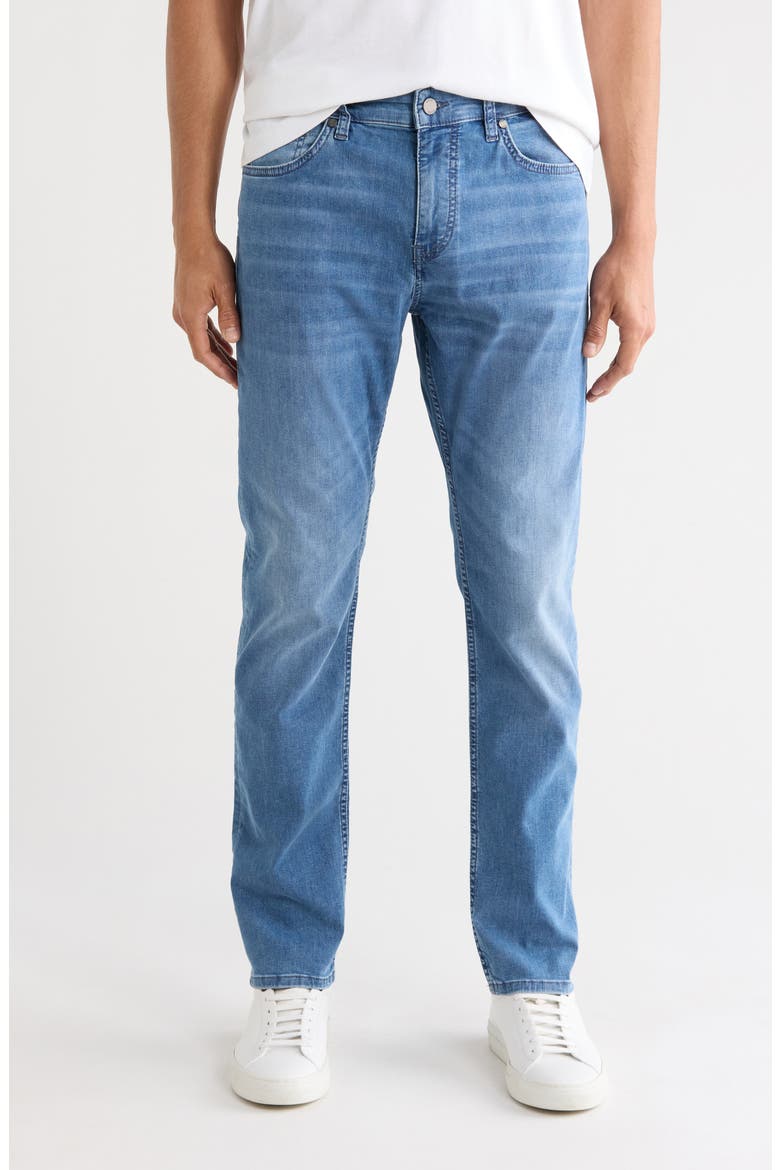 Delaware Slim Leg Jeans, Main, color, TURQUOISE/ AQUA