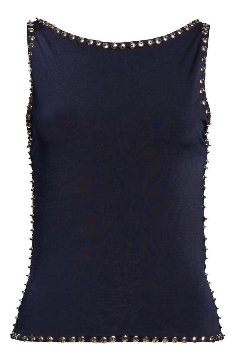 Siedrés Zelna Stud Open Back Tank, Main, color, Navy
