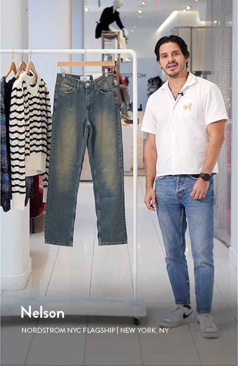 Tinted Authentic Straight Leg Jeans, sales video thumbnail