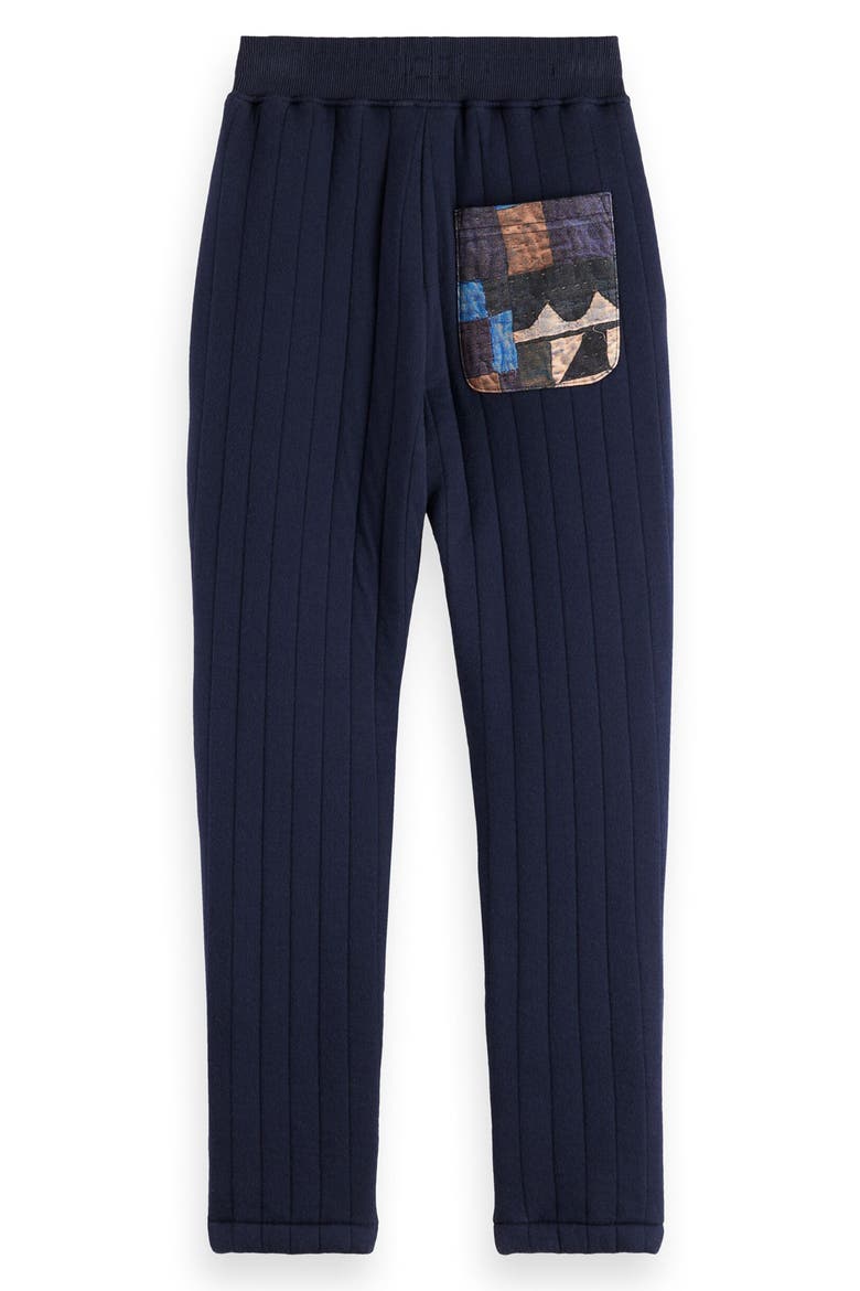 Kids' Quilted Contrast Pocket Sweatpants, Alternate, color, SKY CAPTAIN