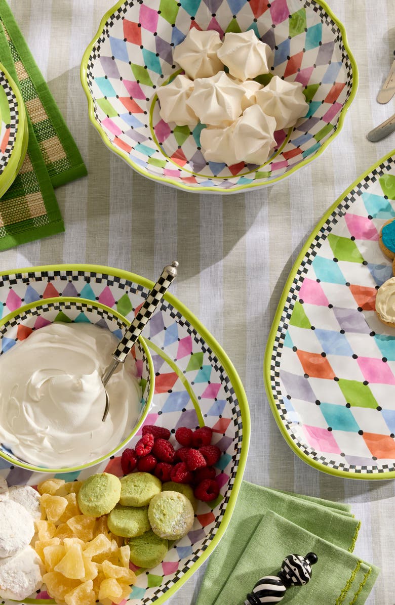 MACKENZIE CHILDS Palm Springs Melamine Serving Bowl, Alternate, color, White Multi