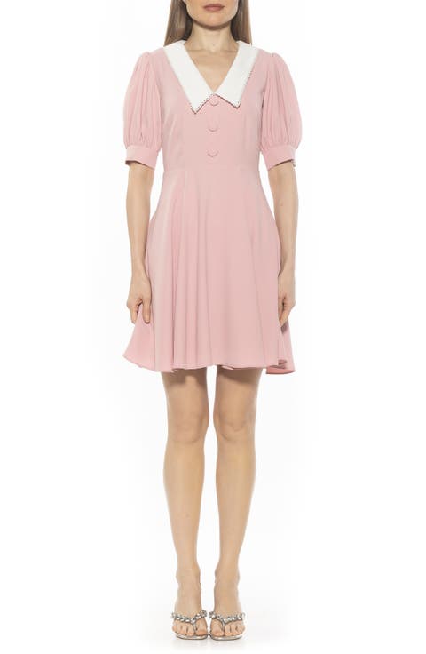 Carys Puff Sleeve Fit & Flare Dress