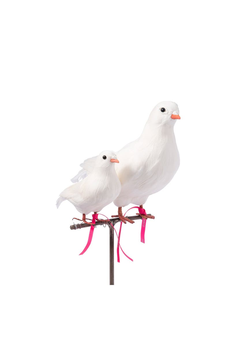 PUEBCO Artificial Birds / Dove, Alternate, color, White - Large