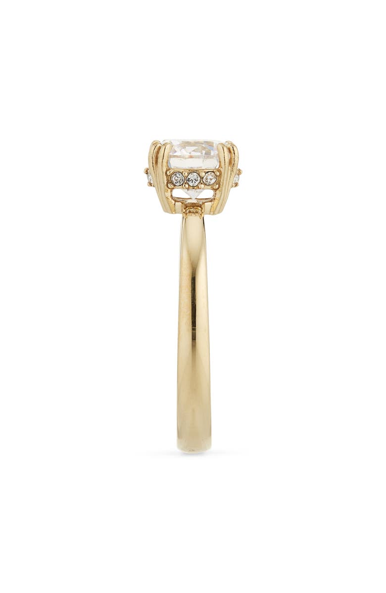 Swarovski Stilla Ring, Alternate, color, Gold/ White