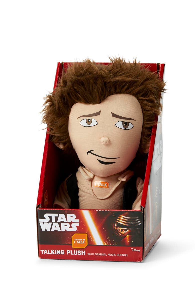 Toynk Stuffed Star Wars Plush Toy - 9" Talking Han Solo Doll, Alternate, color, Brown
