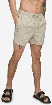 DKNY Diamond Pintuck Swim Trunks
