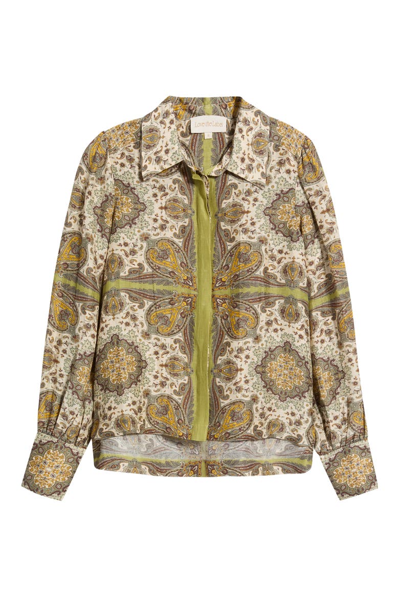 Joie Paisley Button-Front Shirt, Alternate, color, KALEIDOSCOPE SCARF PRINT