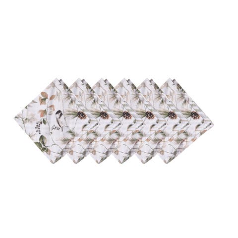 Mira Songbird Cotton Cloth Napkin Machine Washable Set of 6