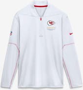 Nike Men's Nike White Kansas City Chiefs Sideline Logo Glory Midweight Dri-FIT Half-Zip Pullover