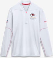 Nike Men's Nike White Kansas City Chiefs Sideline Logo Glory Midweight Dri-FIT Half-Zip Pullover