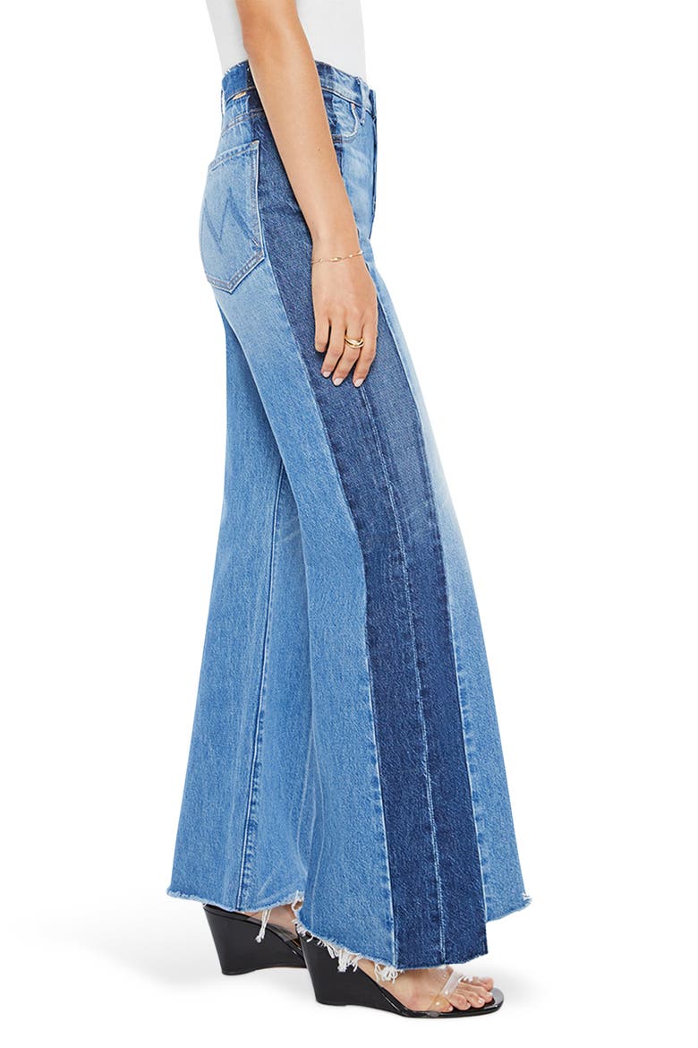 The Tux Sidestepper Sneak Frayed High Waist Bootcut Jeans, Alternate, color, DOUBLE STACKED