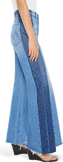 MOTHER The Tux Sidestepper Sneak Frayed High Waist Bootcut