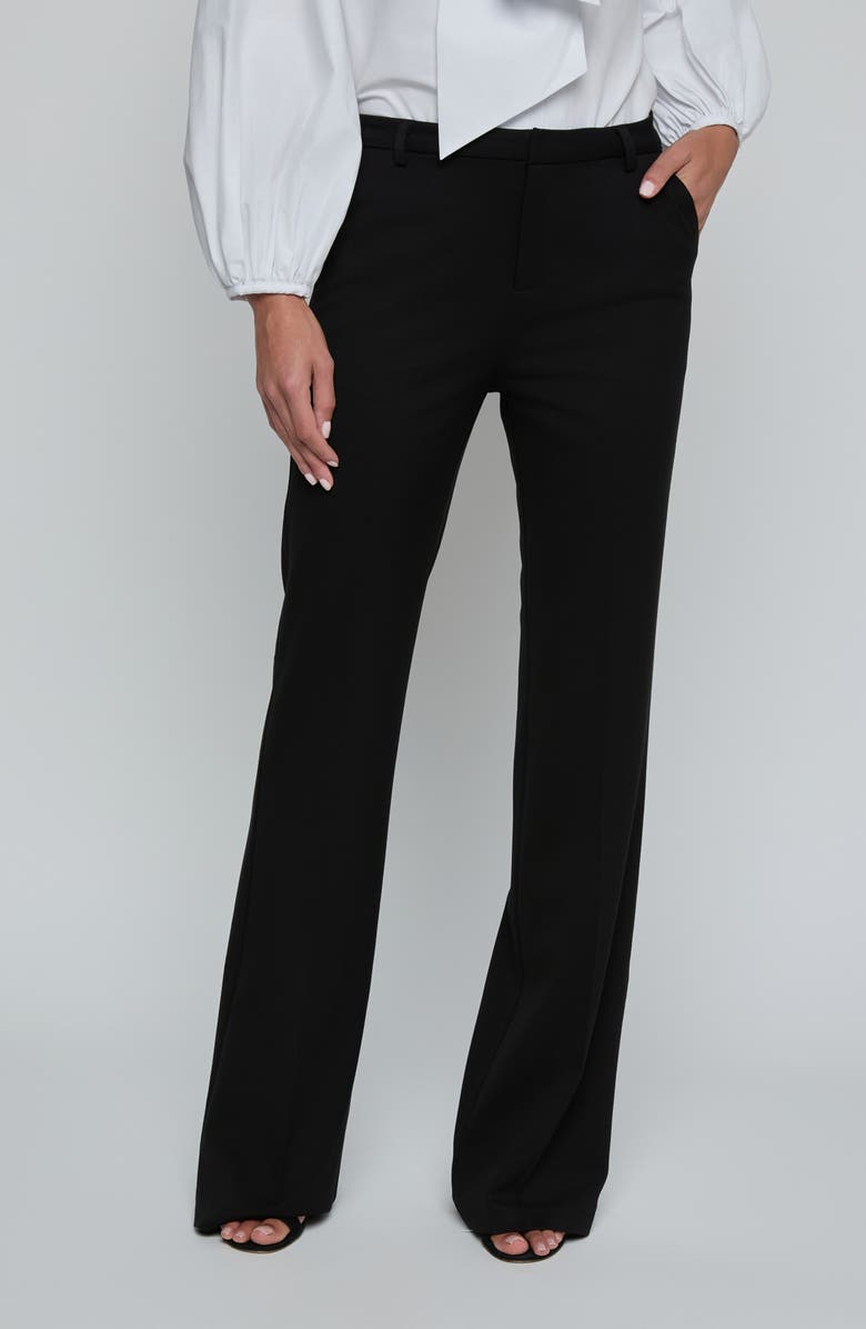 L'AGENCE Frances Bootcut Pants, Main, color, Black