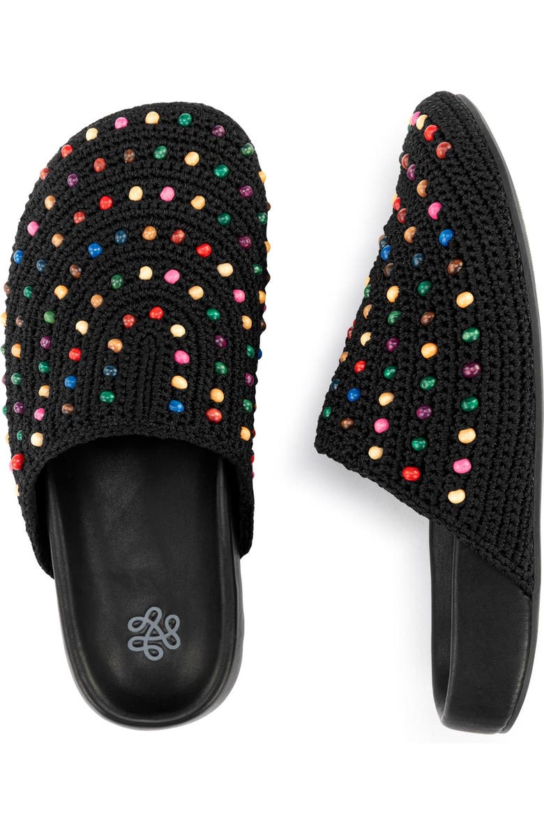 The Sak Bolinas Crochet Clog Shoe, Alternate, color, Black Multi Beads