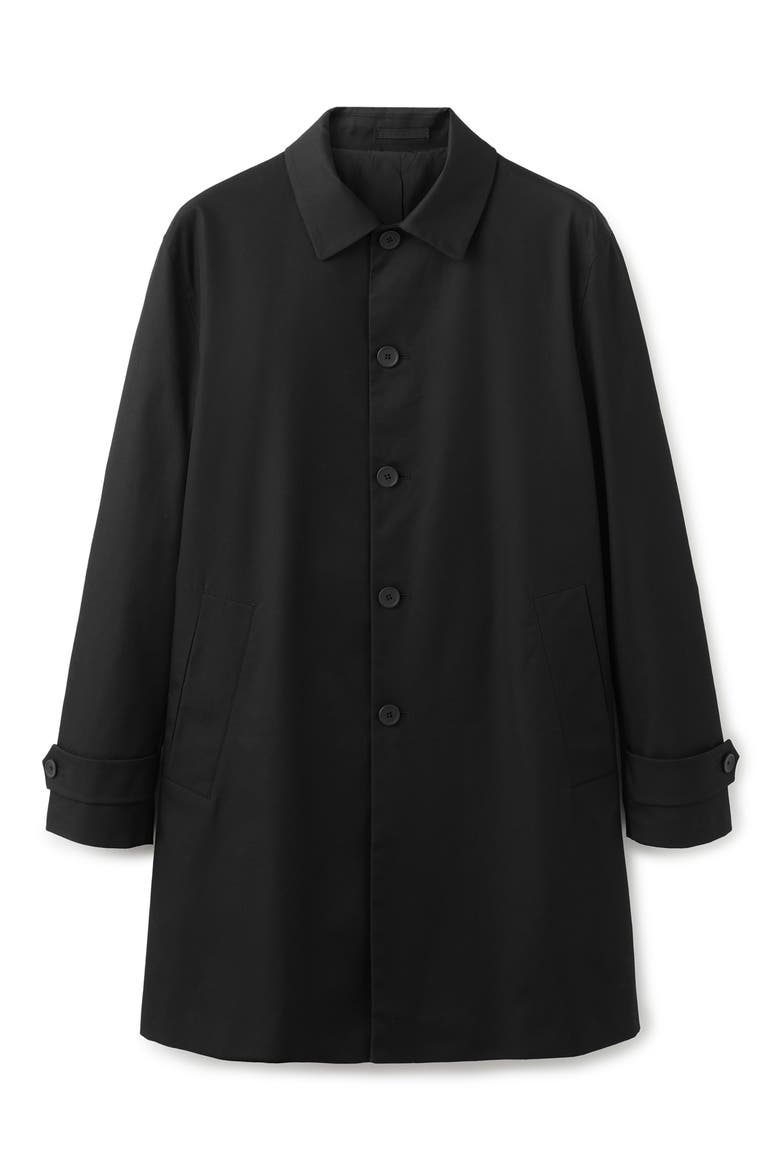Water Repellent Raincoat, Alternate, color, BLACK