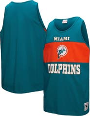 Mitchell & Ness Men's Mitchell & Ness Aqua Miami Dolphins Retro Colorblock Tank Top
