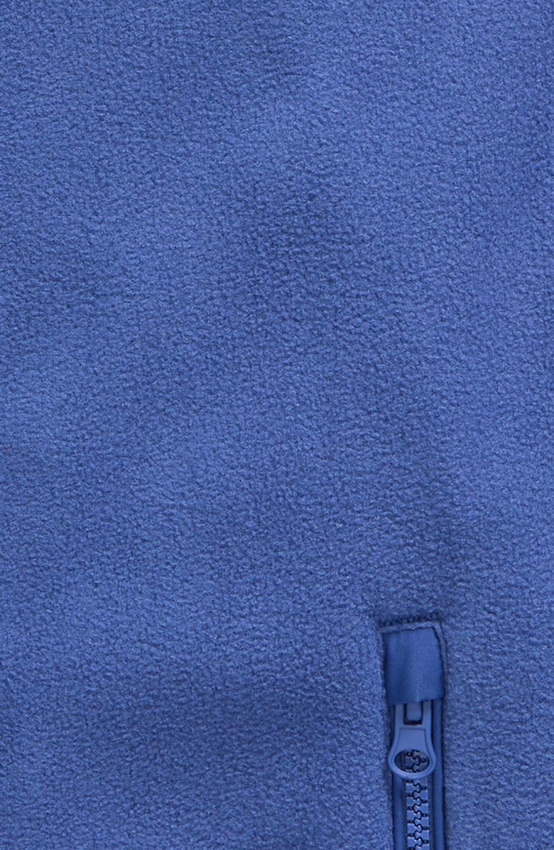 Save The Duck Kids' Neville Water Resistant Fleece Zip Hoodie, Alternate, color, Eclipse Blue