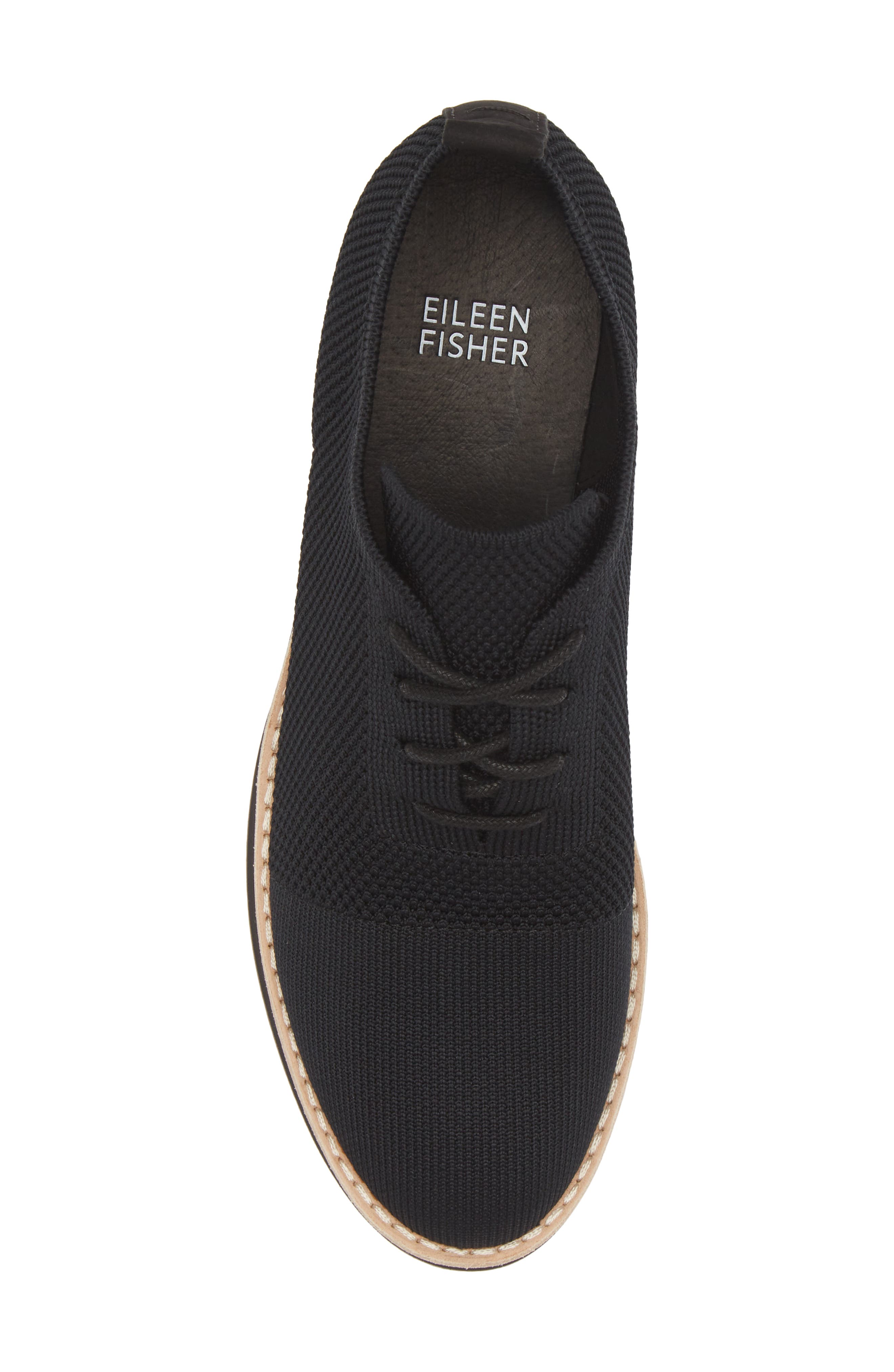 Eileen Fisher Jemma Lace-Up Platform Stretch Knit Bootie, Alternate, color, 