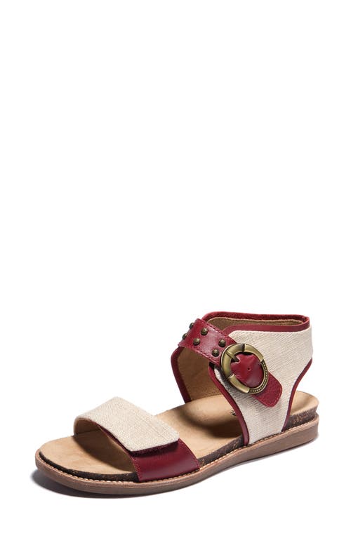 Halsa Footwear Hälsa Footwear Bari Sandal In Dark Red/natural