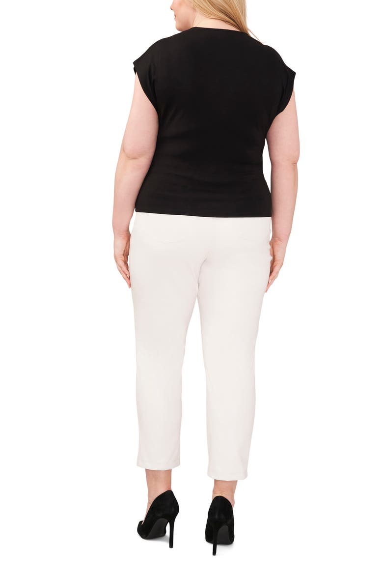 Twist Front Knit Top, Alternate, color, RICH BLACK