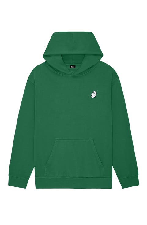 Mens Ghost Midweight Fleece Relaxed Hooded Sweatshirt