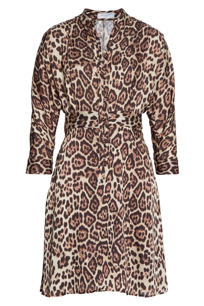 Adalicia Long Sleeve Front Button Dress, Alternate, color, TRUE BLACK MULTI