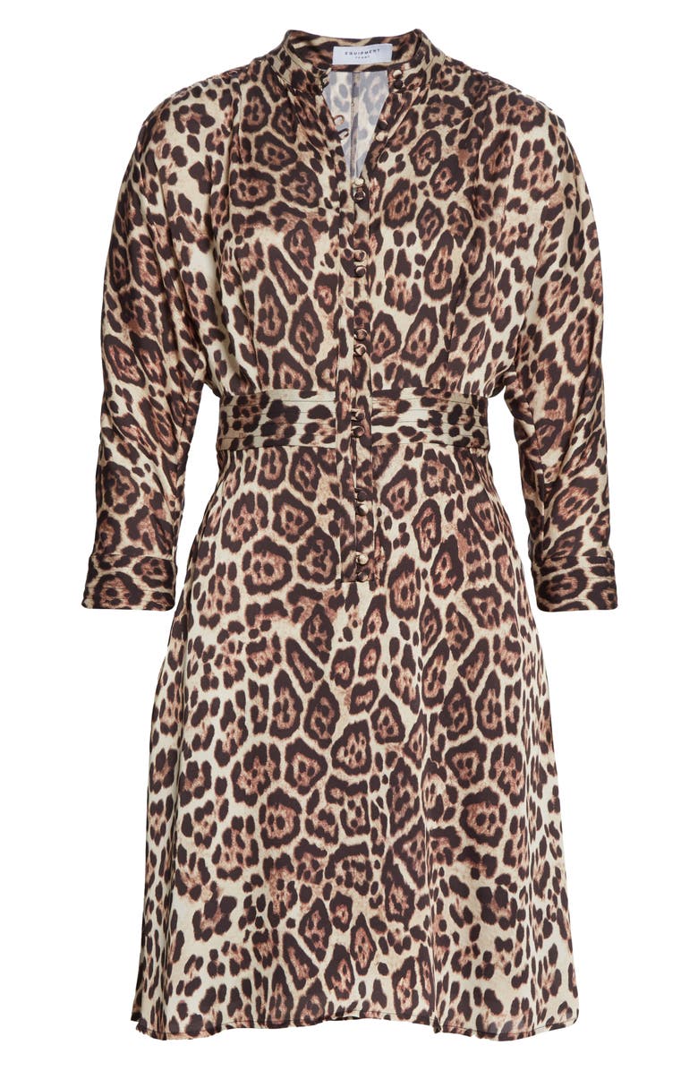 Equipment Adalicia Long Sleeve Front Button Dress, Alternate, color, 