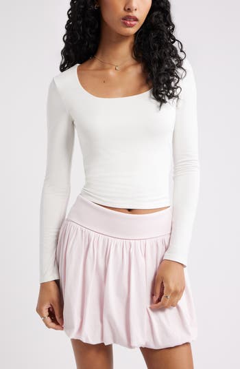 Long Sleeve Square Neck T-Shirt