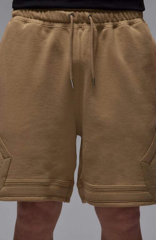 Jordan Flight Fleece Diamond Shorts In Brown
