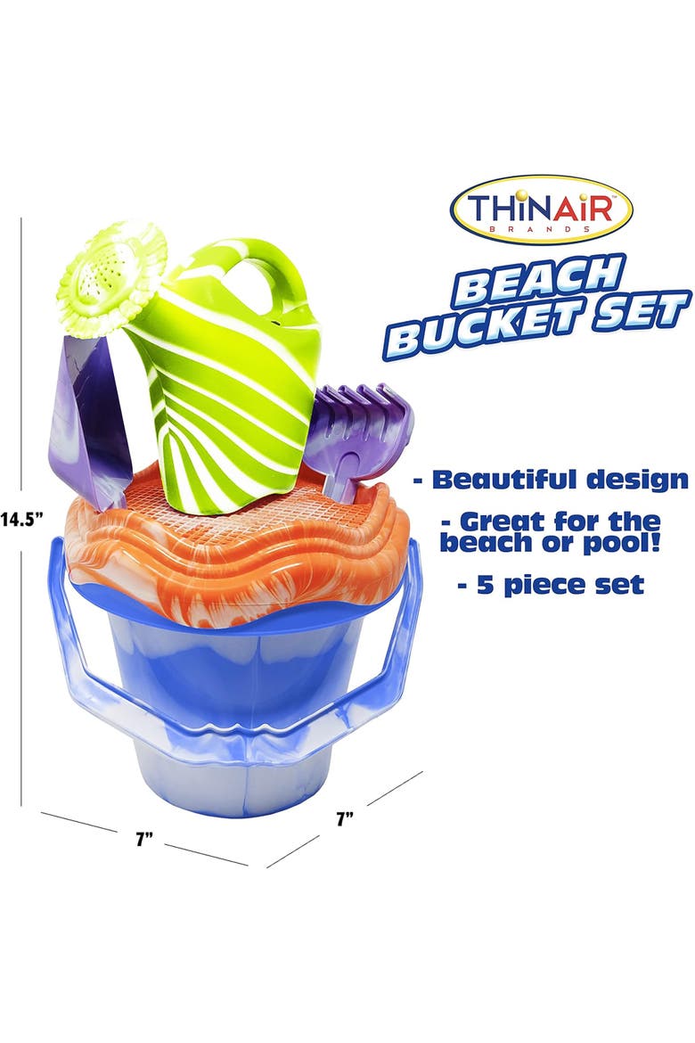 Beach Bucket 5 Piece Set, Alternate, color, Multicolored