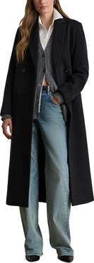 Lauren Ralph Lauren Double Breasted Wool Blend Reefer Coat